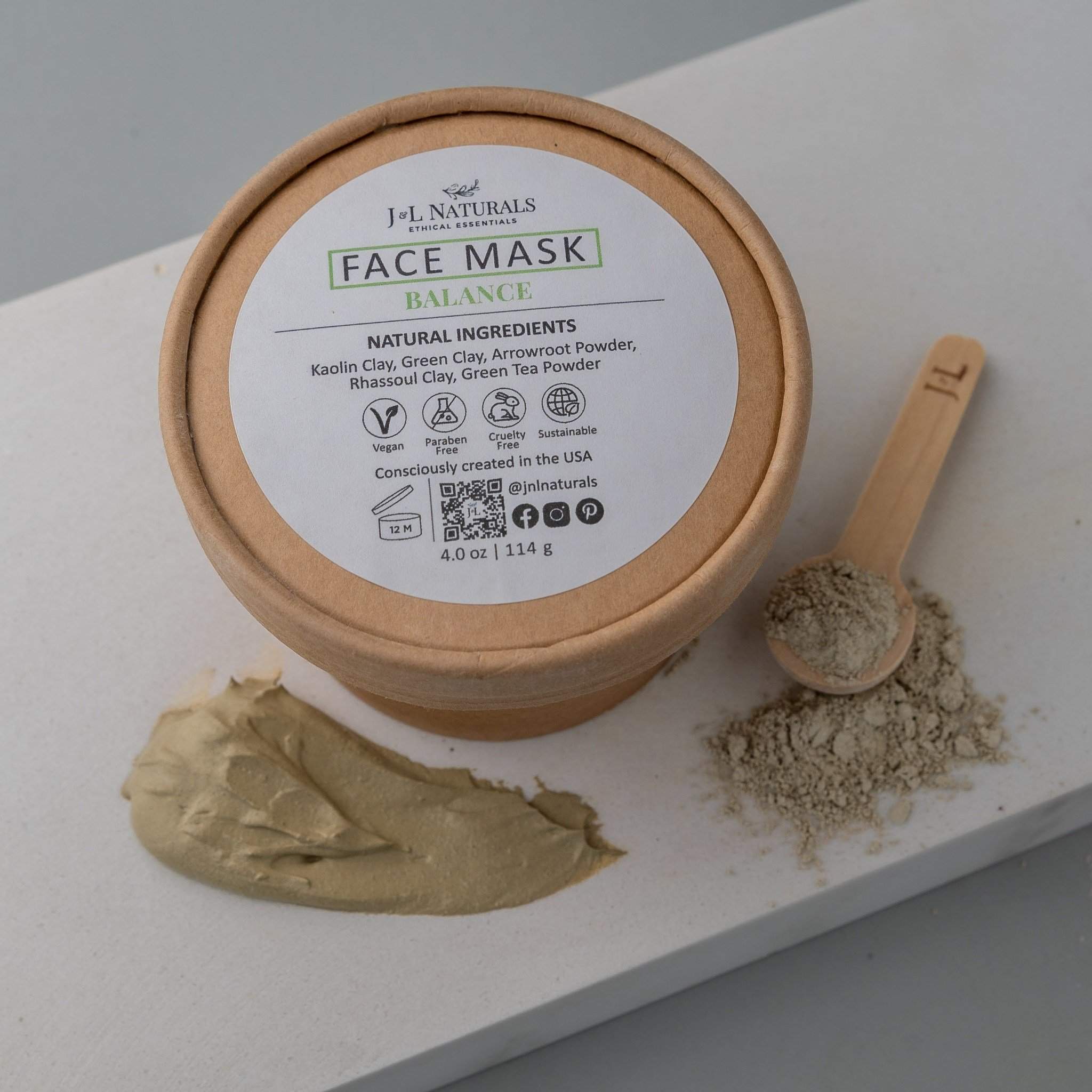 J&L Naturals Balance Face Mask – All-Natural & Zero-Waste