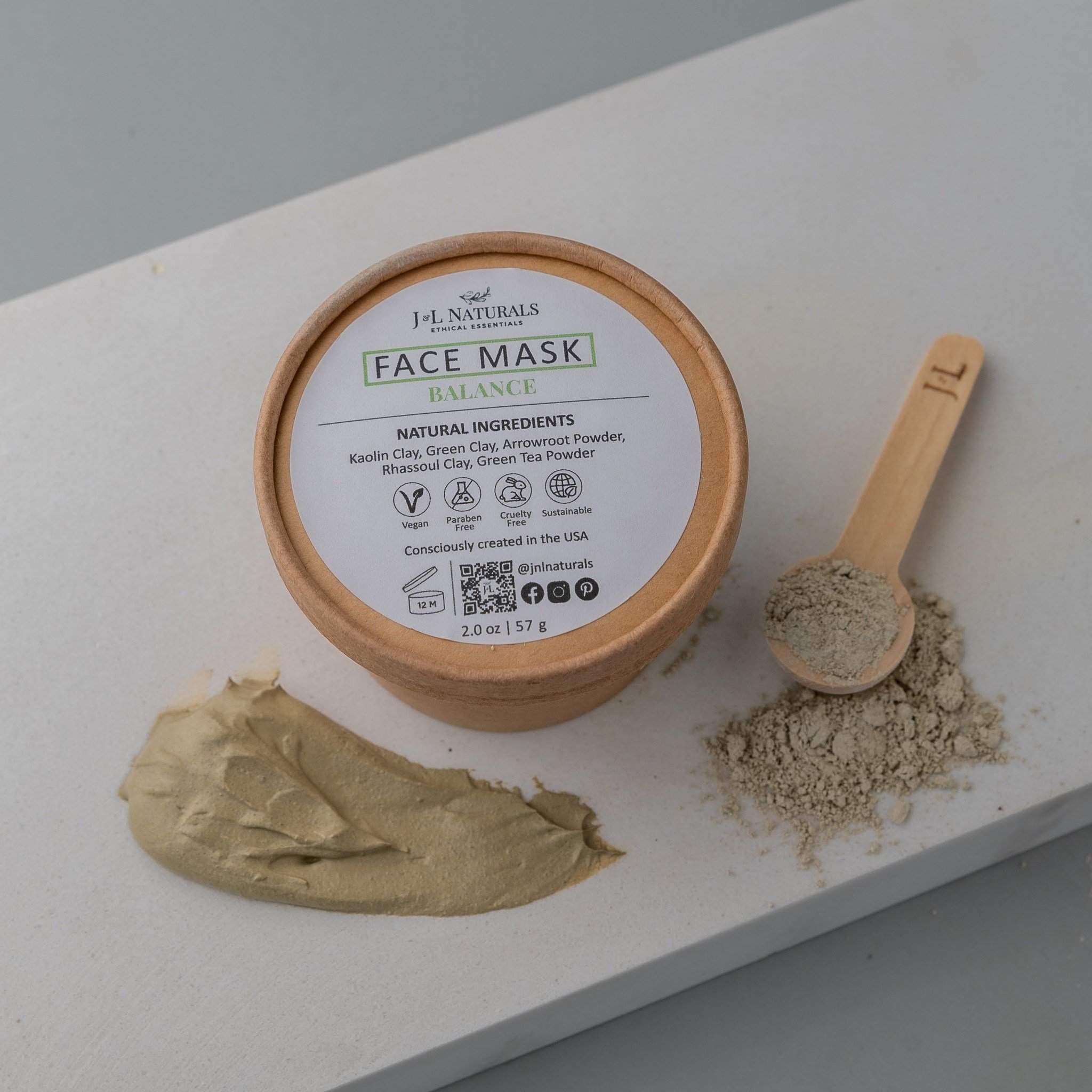 J&L Naturals Balance Face Mask – All-Natural & Zero-Waste