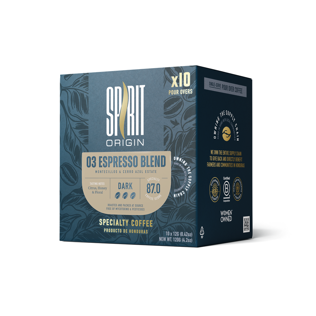 Single-Use Pour-Over Drip Bags - Espresso Blend (Box of 10 Bags)